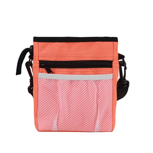 JACKANNA Haustier Training Tasche Drawstring Hund Tasche Haustier Snack Tasche Training Gürteltasche Hund Outing Snack Tasche (Orange) von JACKANNA