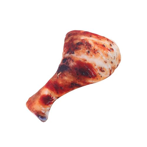 JACKANNA Haustierspielzeug Katzen- und Hundespielzeug simuliertes Schweinedesign geeignet für kleine Rassen wie Teddybären und Welpen Zahnpflege Kauspielzeug haltbares (Hähnchenschenkel) von JACKANNA