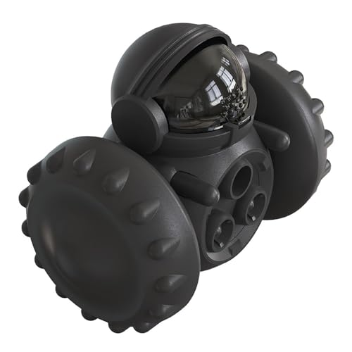 JACKANNA Hundespielzeug Cat Balance Car Slow Leak Feeder Haustierzubehör Rolling Feeder Hundespielzeug, Smart Toys für Hunde, Hundefütterung (Schwarzer Roboter) von JACKANNA