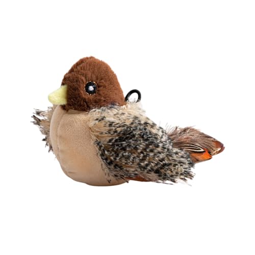 JACKANNA Igel-Stachel-Stoffhundespielzeug, Lärmendes Quietsch-Hundespielzeug, strapazierfähiges Plüsch-Spielzeug interaktives Kauspielzeug für Kleine, Mittlere und Große Hunde (Vogel) von JACKANNA
