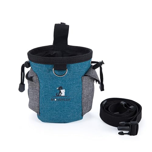 JACKANNA Magnetische Snap Haustier Snack Tasche große Kapazität Haustier Hund Ausbildung Tasche tragbare Haustier Ausflug Tasche Hund zu Fuß Tasche (Dunkelgrün) von JACKANNA