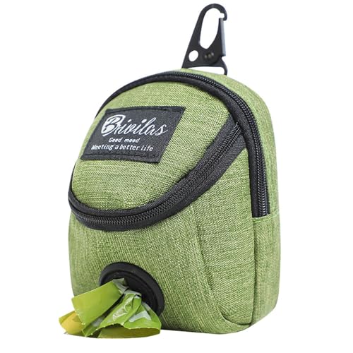 JACKANNA New Kotbeutelspender für Hunde Futterbeutel Hundetraining Leckerlitasche multifunktionale Hundetraining Pack (Grün) von JACKANNA