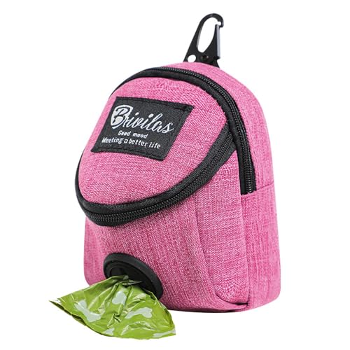 JACKANNA New Kotbeutelspender für Hunde Futterbeutel Hundetraining Leckerlitasche multifunktionale Hundetraining Pack (Rose) von JACKANNA