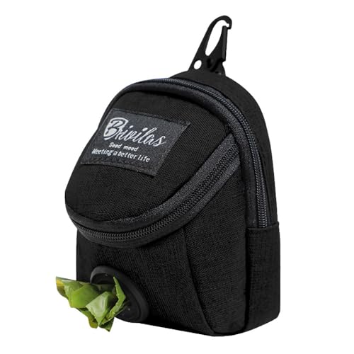 JACKANNA New Kotbeutelspender für Hunde Futterbeutel Hundetraining Leckerlitasche multifunktionale Hundetraining Pack (Schwarz) von JACKANNA