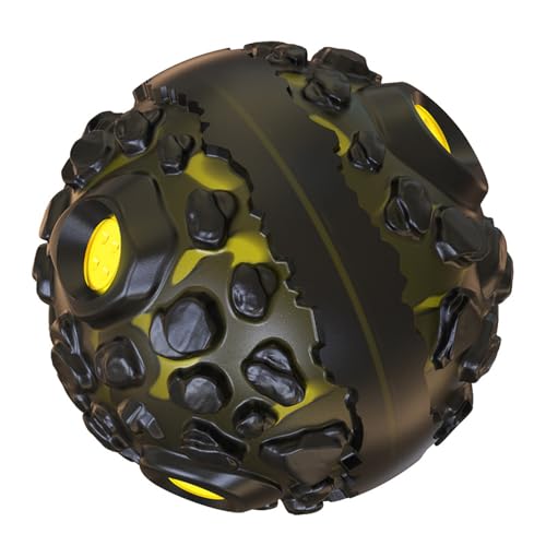 JACKANNA Pet Sports Games Smart Balls IQ IQ Anti Bite Toys Sounding Teething Balls Sturdy Natural Rubber Dog Toys Pet Supplies Dog Games (Gelb) von JACKANNA