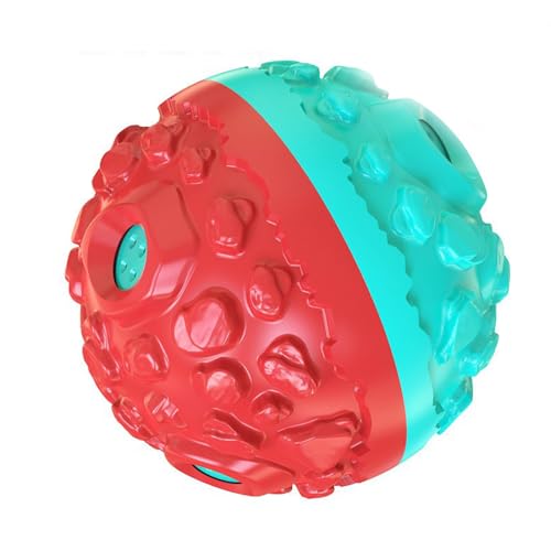 JACKANNA Pet Sports Games Smart Balls IQ IQ Anti Bite Toys Sounding Teething Balls Sturdy Natural Rubber Dog Toys Pet Supplies Dog Games (Rot und Blau) von JACKANNA