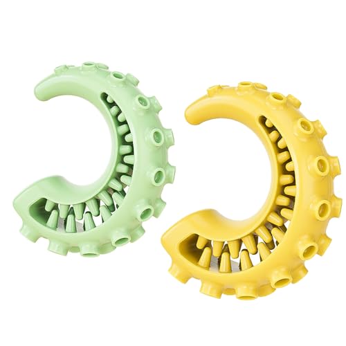JACKANNA Pet Toys Food Leakage Dog high Boredom Toys Cleaning Teeth Grinding Teeth bite-Resistant Elastic Food Leakage Ball Dog Toys (Satz von 2) von JACKANNA