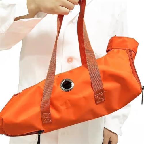JACKANNA Transporttasche Katze,katzenpflegetasche für Nagelpflege, Baden & Reisen – Verstellbare, Multifunktionale Haustier-Groomingtasche mit Kratzschutz, Schneiden, Reinigen und Fixieren (Orange) von JACKANNA