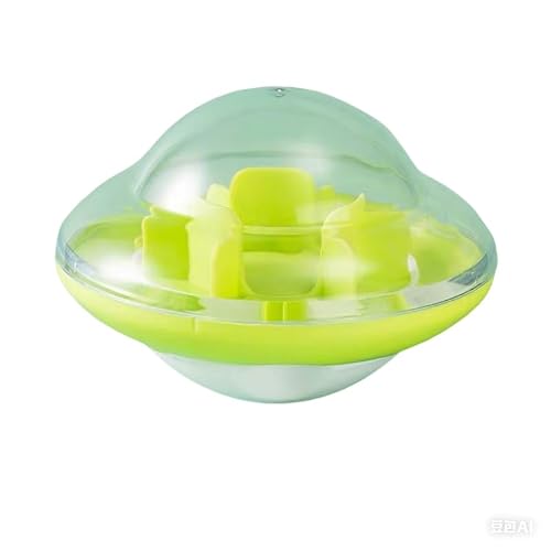 JACKANNA UFO-Futterball für Hunde – Intelligentes Anti-Langeweile-Spielzeug Leckerli-Spielzeug zur mentalen Stimulation & langsamen Fütterung (grün) von JACKANNA