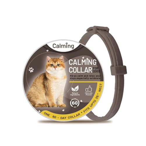 Jackanna Beruhigungshalsband für Katzen & Hunde mit Pheromonen – Einstellbar, langlebig (120 Tage), klinisch bewährt gegen Stress & Angst (38cm Johannisbeere (Katze)) von JACKANNA