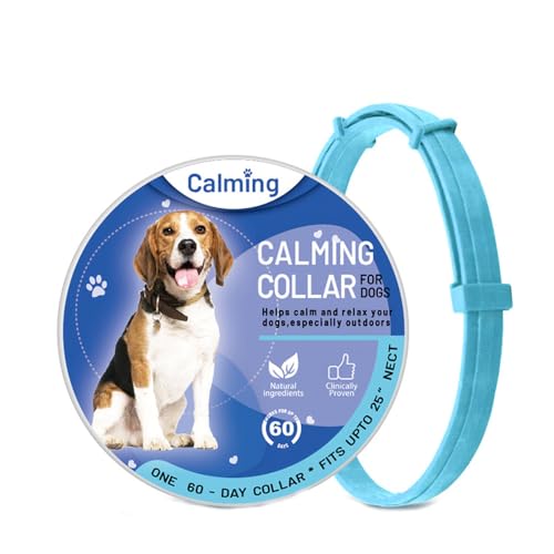 Jackanna Beruhigungshalsband für Katzen & Hunde mit Pheromonen – Einstellbar, langlebig (120 Tage), klinisch bewährt gegen Stress & Angst (70cm Himmelblau (Hunde)) von JACKANNA