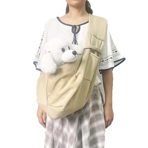 Jackanna Faltbare Haustier Tasche, Schulter Crossbody Outdoor tragbare große Kapazität Haustier Tasche (Dunkles Khaki) von JACKANNA