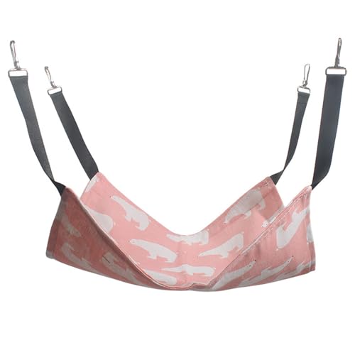 Jackanna Hängende Hängematte für Katzen, hängendes Nest für Haustiere, verstellbare Leine und Metallhaken Doppelseitige Hängemattenschaukel für Kätzchen und Kaninchen (Frühling/Herbst Stil 2, XL) von JACKANNA