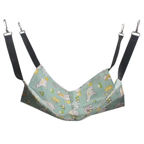 Jackanna Hängende Hängematte für Katzen, hängendes Nest für Haustiere, verstellbare Leine und Metallhaken Doppelseitige Hängemattenschaukel für Kätzchen und Kaninchen (Frühling/Herbst Stil 1, XL) von JACKANNA