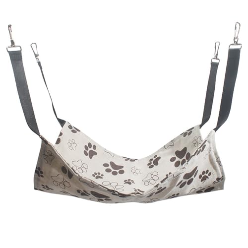 Jackanna Hängende Hängematte für Katzen, hängendes Nest für Haustiere, verstellbare Leine und Metallhaken Doppelseitige Hängemattenschaukel für Kätzchen und Kaninchen (Frühling/Herbst Stil 3, S) von JACKANNA