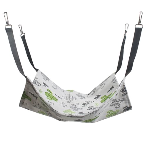 Jackanna Hängende Hängematte für Katzen, hängendes Nest für Haustiere, verstellbare Leine und Metallhaken Doppelseitige Hängemattenschaukel für Kätzchen und Kaninchen (Frühling/Herbst Stil 7, XL) von JACKANNA
