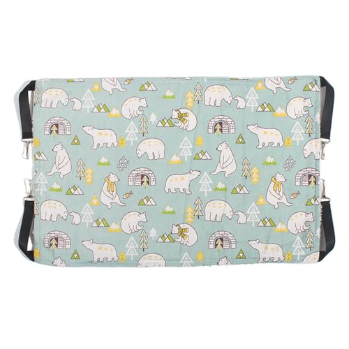 Jackanna Hängende Hängematte für Katzen, hängendes Nest für Haustiere, verstellbare Leine und Metallhaken Doppelseitige Hängemattenschaukel für Kätzchen und Kaninchen (Herbst/Winter Stil 1, L) von JACKANNA