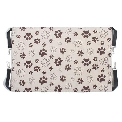 Jackanna Hängende Hängematte für Katzen, hängendes Nest für Haustiere, verstellbare Leine und Metallhaken Doppelseitige Hängemattenschaukel für Kätzchen und Kaninchen (Herbst/Winter Stil 3, M) von JACKANNA