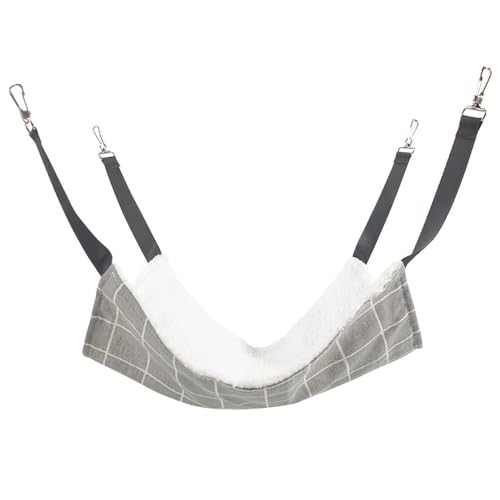 Jackanna Hängende Hängematte für Katzen, hängendes Nest für Haustiere, verstellbare Leine und Metallhaken Doppelseitige Hängemattenschaukel für Kätzchen und Kaninchen (Herbst/Winter Stil 7, XL) von JACKANNA