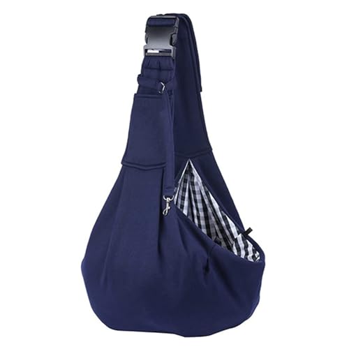 Jackanna Haustiertasche, unterwegs multifunktionale tragbare Reisetasche für Hunde, große Kapazität Haustier einzigen Schultergurt Rucksack (Marineblau) von JACKANNA