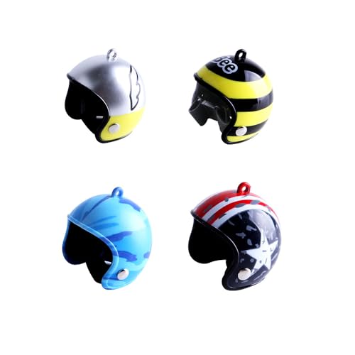 Jackanna Hühnerhelm Kopfbedeckung 4 Stück Vogelhut Kopfbedeckung Plastikhühnerhelm für Hühner und Enten Schutzkopfbedeckung (Kombination 1) von JACKANNA