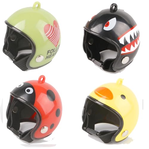 Jackanna Hühnerhelm Kopfbedeckung 4 Stück Vogelhut Kopfbedeckung Plastikhühnerhelm für Hühner und Enten Schutzkopfbedeckung (Kombination 5) von JACKANNA