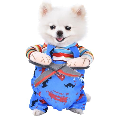 Jackanna Halloween-Kostüm für Hunde - Fatal Doll Spooky Transformer Verkleidung für Kleine, Mittlere, Große, Extra Große Haustiere - Katzen und Hunde (Schere) von JACKANNA