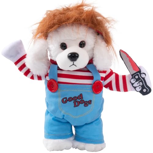 Jackanna Halloween-Kostüm für Hunde - Fatal Doll Spooky Transformer Verkleidung für Kleine, Mittlere, Große, Extra Große Haustiere (Schwertkämpfer) von JACKANNA