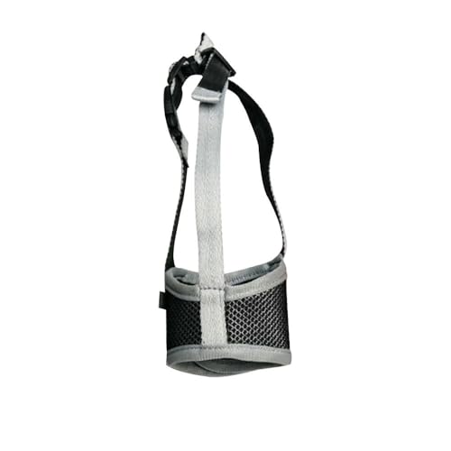 Jackanna Hund Maulkorb Atmungsaktiv Haustier Maske Anti Bark Neue Haustier Maulkorb Anti-Biss Mesh Haustier Maulkorb (Grau [Reflektierende Baumwolle, M-(Snout:7-9cm)) von JACKANNA