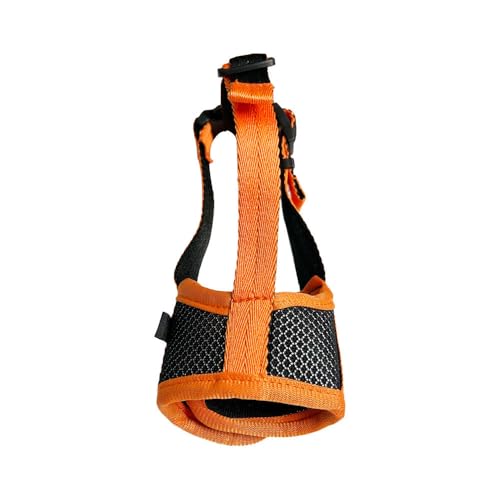 Jackanna Hund Maulkorb Atmungsaktiv Haustier Maske Anti Bark Neue Haustier Maulkorb Anti-Biss Mesh Haustier Maulkorb (Orange [Reflektierende Baumwolle, M-(Snout:7-9cm)) von JACKANNA