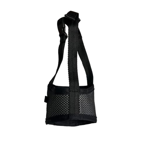 Jackanna Hund Maulkorb Atmungsaktiv Haustier Maske Anti Bark Neue Haustier Maulkorb Anti-Biss Mesh Haustier Maulkorb (Schwarz [Reflektierende Baumwolle, L-(Snout:8-10cm)) von JACKANNA