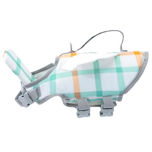 Jackanna Hundeschwimmweste Hundeschwimmweste schwimmend - Verstellbare Hundeschwimmweste mit Hals schwimmend Haustier Badebekleidung (Weiße Schwan-Flügel, M) von JACKANNA