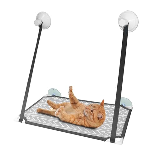 Jackanna Katze Hängematte, Katze Fenster Hängematte Fenster Barsch, Sicherheit Katze Klettergerüst, Platz sparende Fenster Katze Sitz (Bedruckt B einlagig, Universelle Größe) von JACKANNA