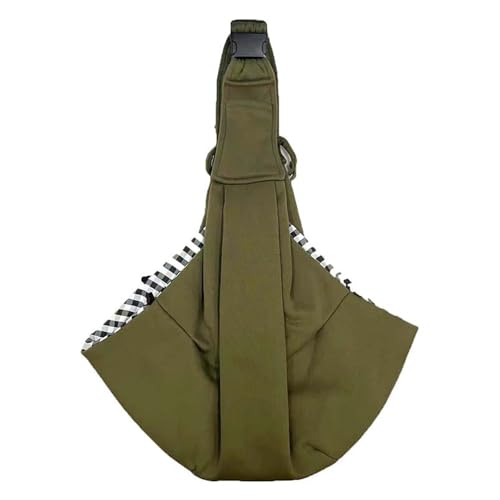 Jackanna Katze Tasche, Outdoor Portable große Kapazität verstellbare Haustier Rucksack, einzelne Schultergurt Crossbody Haustier Tasche (Armeegrün) von JACKANNA