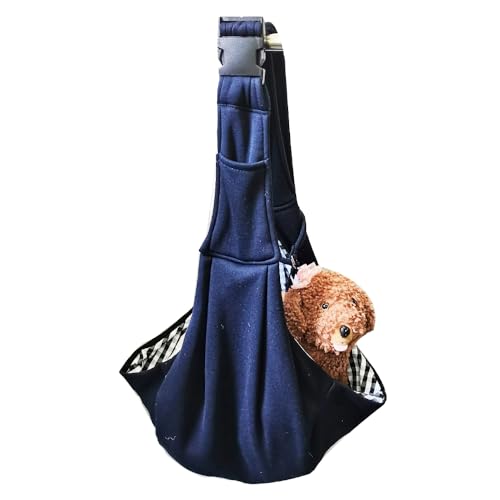 Jackanna Katze Tasche, Outdoor Portable große Kapazität verstellbare Haustier Rucksack, einzelne Schultergurt Crossbody Haustier Tasche (Dunkelblau) von JACKANNA