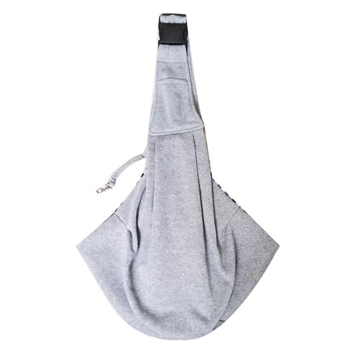 Jackanna Katze Tasche, Outdoor Portable große Kapazität verstellbare Haustier Rucksack, einzelne Schultergurt Crossbody Haustier Tasche (Hellgrau) von JACKANNA