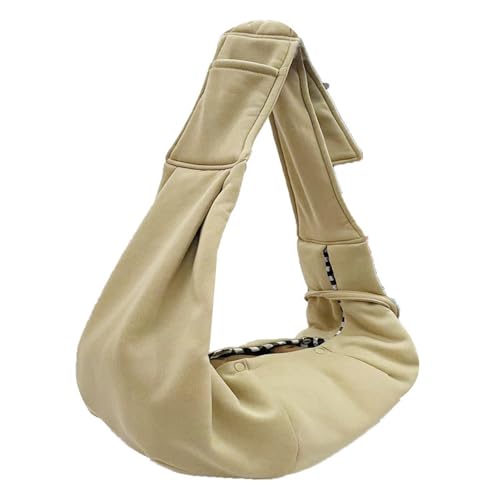 Jackanna Katze Tasche, Outdoor Portable große Kapazität verstellbare Haustier Rucksack, einzelne Schultergurt Crossbody Haustier Tasche (Khaki) von JACKANNA