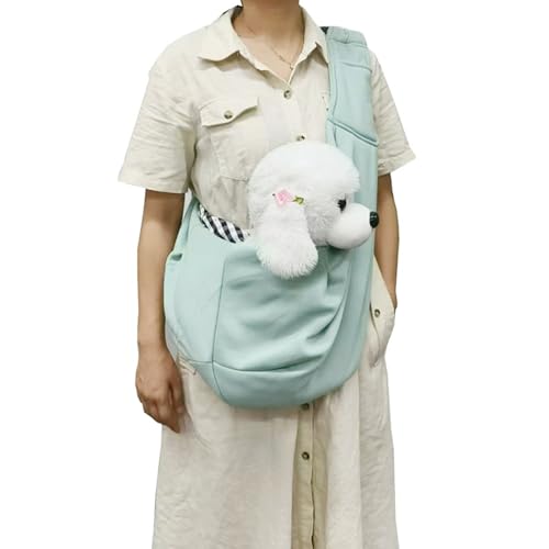 Jackanna Katze Tasche, Outdoor Portable große Kapazität verstellbare Haustier Rucksack, einzelne Schultergurt Crossbody Haustier Tasche (Soja Grün) von JACKANNA