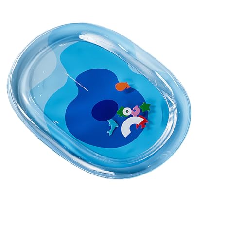 Jackanna Katzen-Wasserbett für den Sommer Kühlende Katzenschlafmatte mit Wasserkissen faltbar leicht zu verstauen Atmungsaktives Haustier-Kühlbett für heiße Tage (Blauer Ozean [Ovales Wasserbett) von JACKANNA