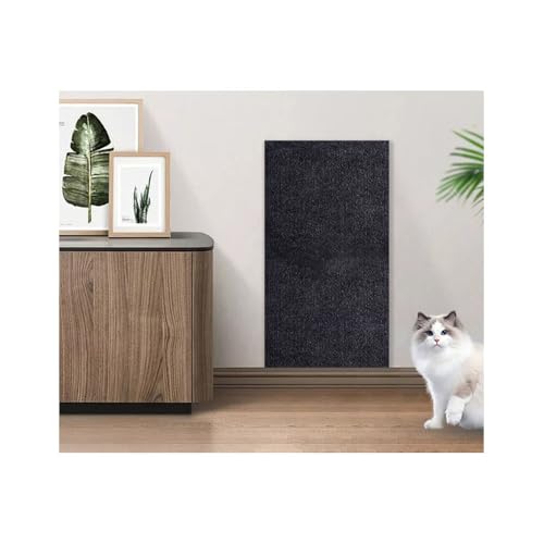 Jackanna Kratzfeste Katzenkratzmatte - Selbstklebende Sofaschutzfolie gegen Kratzer, strapazierfähig & fusselfrei, Schutz für Möbel & Wände (Dunkelgrau, 30 * 100cm) von JACKANNA