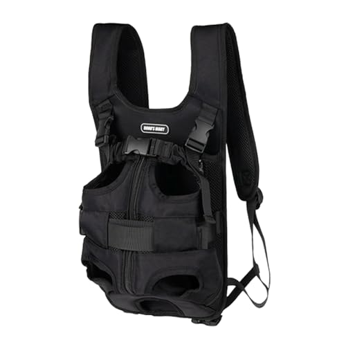 Jackanna Pet Bag, Out and About Portable Duffel Bag, Hund Katze Brust Vier Beine Backpack (Schwarz Upgrade, M) von JACKANNA
