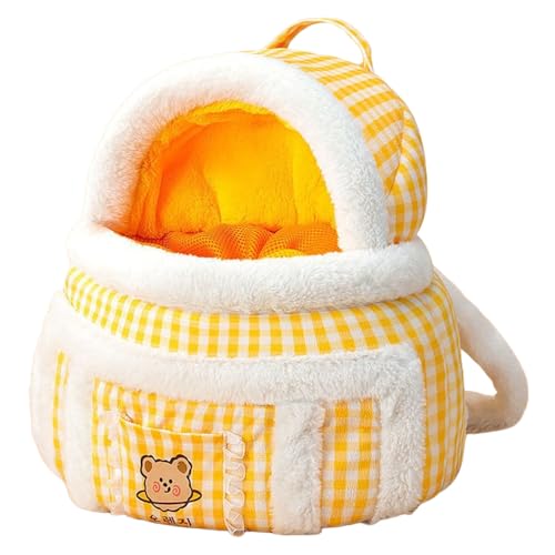 Jackanna Pet Carrier, Hands Free Carrier für Kätzchen und Welpen, Faltbare Haustier Reisetasche, Soft Side Pet Travel Bag (Gelber Bär, M) von JACKANNA