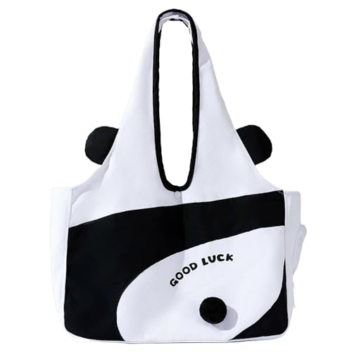Jackanna Pet Carrier, Hands Free Carrier für Kätzchen und Welpen, Faltbare Haustier Reisetasche, Soft Side Pet Travel Bag (schwarzer und weißer Panda, S) von JACKANNA