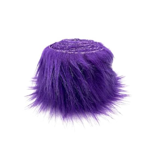 Jackanna Plüsch Kunstpelz Band Pelz Stoff Kunstleder Plüsch, Kunstpelz zum Basteln, Plüsch Dekostoff für Gnom Bart Weihnachtsmann Haar Zwerg Stuhlbezug Sitzkissen DIY Kostüm Dekoration (Farbe 17) von JACKANNA