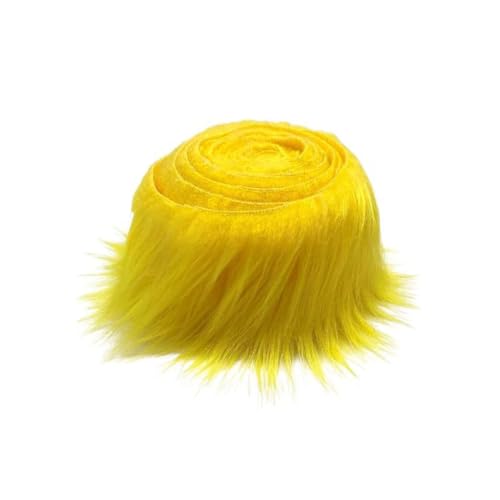Jackanna Plüsch Kunstpelz Band Pelz Stoff Kunstleder Plüsch, Kunstpelz zum Basteln, Plüsch Dekostoff für Gnom Bart Weihnachtsmann Haar Zwerg Stuhlbezug Sitzkissen DIY Kostüm Dekoration (Farbe 7) von JACKANNA