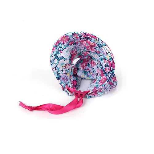 Jackanna Summer Pet Bake Resistant Sun Hat Floral Dog Baseball Cap Shade Tie Floral Pet Dress Up Hat (Blaue Blume) von JACKANNA