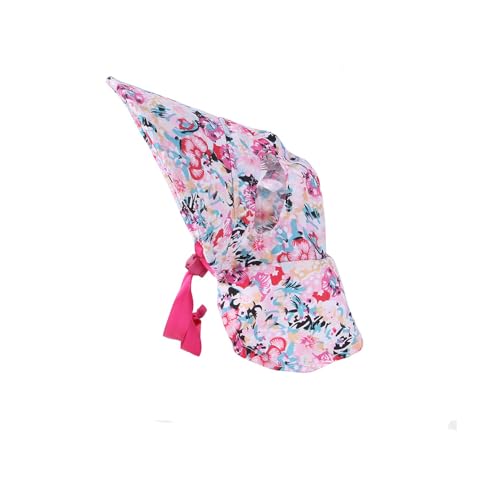 Jackanna Summer Pet Bake Resistant Sun Hat Floral Dog Baseball Cap Shade Tie Floral Pet Dress Up Hat (Gequetschte Blume) von JACKANNA