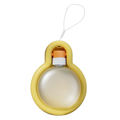 Jackanna Tragbare Hundewasserflasche und Hundefutterflaschenspender mit Schüssel - auslaufsichere, lebensmittelechte Kunststoffbecher (Gelbe Wasserflasche, 500ml) von JACKANNA