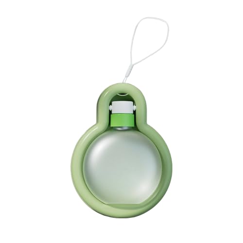 Jackanna Tragbare Hundewasserflasche und Hundefutterflaschenspender mit Schüssel - auslaufsichere, lebensmittelechte Kunststoffbecher (Grüne Wasserflasche, 350ml) von JACKANNA