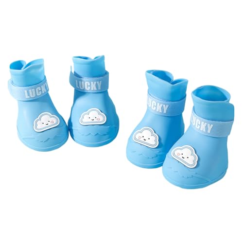 Jackanna wasserdichte Hundeschuhe, Hundeschuhe geeignet für Schnee und Regenwetter (Bundy Blue Cloud (Große Rasse), 5XL) von JACKANNA